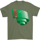 Curled Turkmenistan Flag The Turkmen Day Football Mens T-Shirt 100% Cotton Military Green