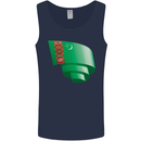 Curled Turkmenistan Flag The Turkmen Day Football Mens Vest Tank Top Navy Blue