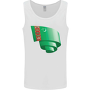 Curled Turkmenistan Flag The Turkmen Day Football Mens Vest Tank Top White