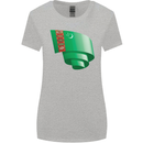 Curled Turkmenistan Flag The Turkmen Day Football Womens Wider Cut T-Shirt Sports Grey