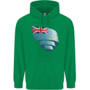Curled Tuvalu Flag Tuvaluan Day Football Childrens Kids Hoodie Irish Green