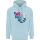 Curled Tuvalu Flag Tuvaluan Day Football Childrens Kids Hoodie Light Blue
