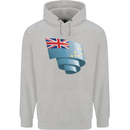 Curled Tuvalu Flag Tuvaluan Day Football Childrens Kids Hoodie Sports Grey
