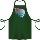 Curled Tuvalu Flag Tuvaluan Day Football Cotton Apron 100% Organic Forest Green