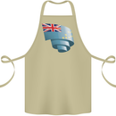 Curled Tuvalu Flag Tuvaluan Day Football Cotton Apron 100% Organic Khaki