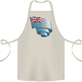 Curled Tuvalu Flag Tuvaluan Day Football Cotton Apron 100% Organic Natural