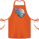 Curled Tuvalu Flag Tuvaluan Day Football Cotton Apron 100% Organic Orange