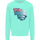 Curled Tuvalu Flag Tuvaluan Day Football Kids Sweatshirt Jumper Peppermint