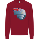 Curled Tuvalu Flag Tuvaluan Day Football Kids Sweatshirt Jumper Red