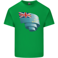 Curled Tuvalu Flag Tuvaluan Day Football Kids T-Shirt Childrens Irish Green