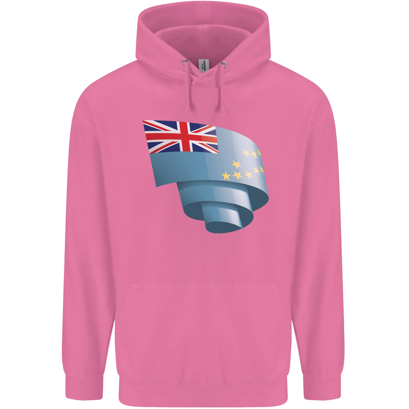 Curled Tuvalu Flag Tuvaluan Day Football Mens 80% Cotton Hoodie Azelea