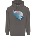 Curled Tuvalu Flag Tuvaluan Day Football Mens 80% Cotton Hoodie Charcoal