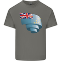 Curled Tuvalu Flag Tuvaluan Day Football Mens Cotton T-Shirt Tee Top Charcoal