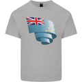 Curled Tuvalu Flag Tuvaluan Day Football Mens Cotton T-Shirt Tee Top Sports Grey