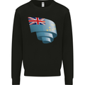Curled Tuvalu Flag Tuvaluan Day Football Mens Sweatshirt Jumper Black