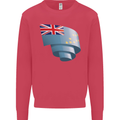 Curled Tuvalu Flag Tuvaluan Day Football Mens Sweatshirt Jumper Heliconia