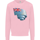 Curled Tuvalu Flag Tuvaluan Day Football Mens Sweatshirt Jumper Light Pink