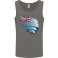 Curled Tuvalu Flag Tuvaluan Day Football Mens Vest Tank Top Charcoal