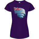 Curled Tuvalu Flag Tuvaluan Day Football Womens Petite Cut T-Shirt Purple