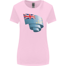 Curled Tuvalu Flag Tuvaluan Day Football Womens Wider Cut T-Shirt Light Pink