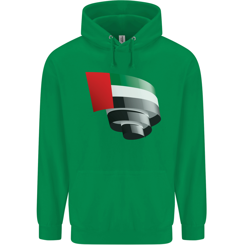 Curled UAE Flag Day Emirati Day Football Childrens Kids Hoodie Irish Green