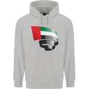 Curled UAE Flag Day Emirati Day Football Childrens Kids Hoodie Sports Grey