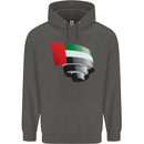 Curled UAE Flag Day Emirati Day Football Childrens Kids Hoodie Storm Grey