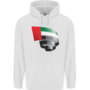 Curled UAE Flag Day Emirati Day Football Childrens Kids Hoodie White
