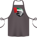 Curled UAE Flag Day Emirati Day Football Cotton Apron 100% Organic Dark Grey