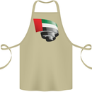 Curled UAE Flag Day Emirati Day Football Cotton Apron 100% Organic Khaki