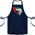 Curled UAE Flag Day Emirati Day Football Cotton Apron 100% Organic Navy Blue