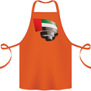 Curled UAE Flag Day Emirati Day Football Cotton Apron 100% Organic Orange