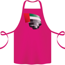 Curled UAE Flag Day Emirati Day Football Cotton Apron 100% Organic Pink