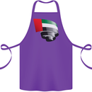 Curled UAE Flag Day Emirati Day Football Cotton Apron 100% Organic Purple