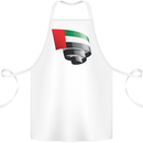 Curled UAE Flag Day Emirati Day Football Cotton Apron 100% Organic White