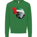 Curled UAE Flag Day Emirati Day Football Kids Sweatshirt Jumper Irish Green