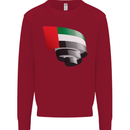 Curled UAE Flag Day Emirati Day Football Kids Sweatshirt Jumper Red