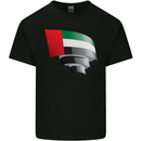 Curled UAE Flag Day Emirati Day Football Kids T-Shirt Childrens Black