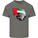 Curled UAE Flag Day Emirati Day Football Kids T-Shirt Childrens Charcoal