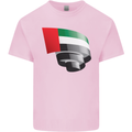 Curled UAE Flag Day Emirati Day Football Kids T-Shirt Childrens Light Pink