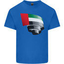 Curled UAE Flag Day Emirati Day Football Kids T-Shirt Childrens Royal Blue