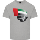 Curled UAE Flag Day Emirati Day Football Kids T-Shirt Childrens Sports Grey