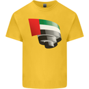 Curled UAE Flag Day Emirati Day Football Kids T-Shirt Childrens Yellow