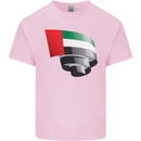 Curled UAE Flag Day Emirati Day Football Mens Cotton T-Shirt Tee Top Light Pink