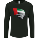 Curled UAE Flag Day Emirati Day Football Mens Long Sleeve T-Shirt Black