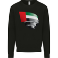 Curled UAE Flag Day Emirati Day Football Mens Sweatshirt Jumper Black