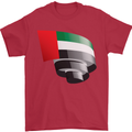 Curled UAE Flag Day Emirati Day Football Mens T-Shirt 100% Cotton Red