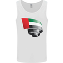 Curled UAE Flag Day Emirati Day Football Mens Vest Tank Top White