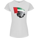 Curled UAE Flag Day Emirati Day Football Womens Petite Cut T-Shirt White