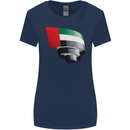 Curled UAE Flag Day Emirati Day Football Womens Wider Cut T-Shirt Navy Blue